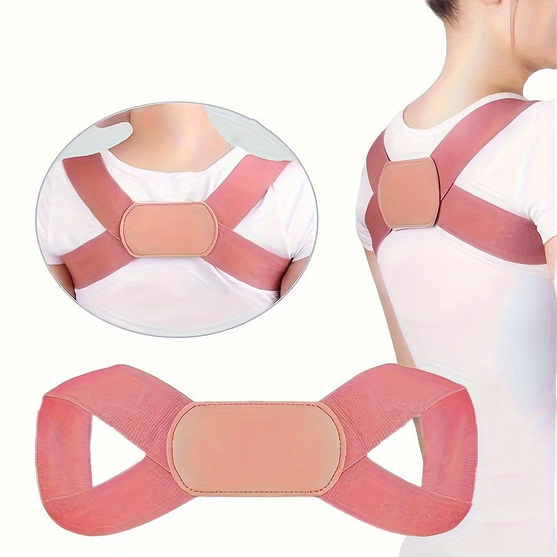 Women's Breathable Back Support Brace with Shoulder Corrector and Open Shoulder Design