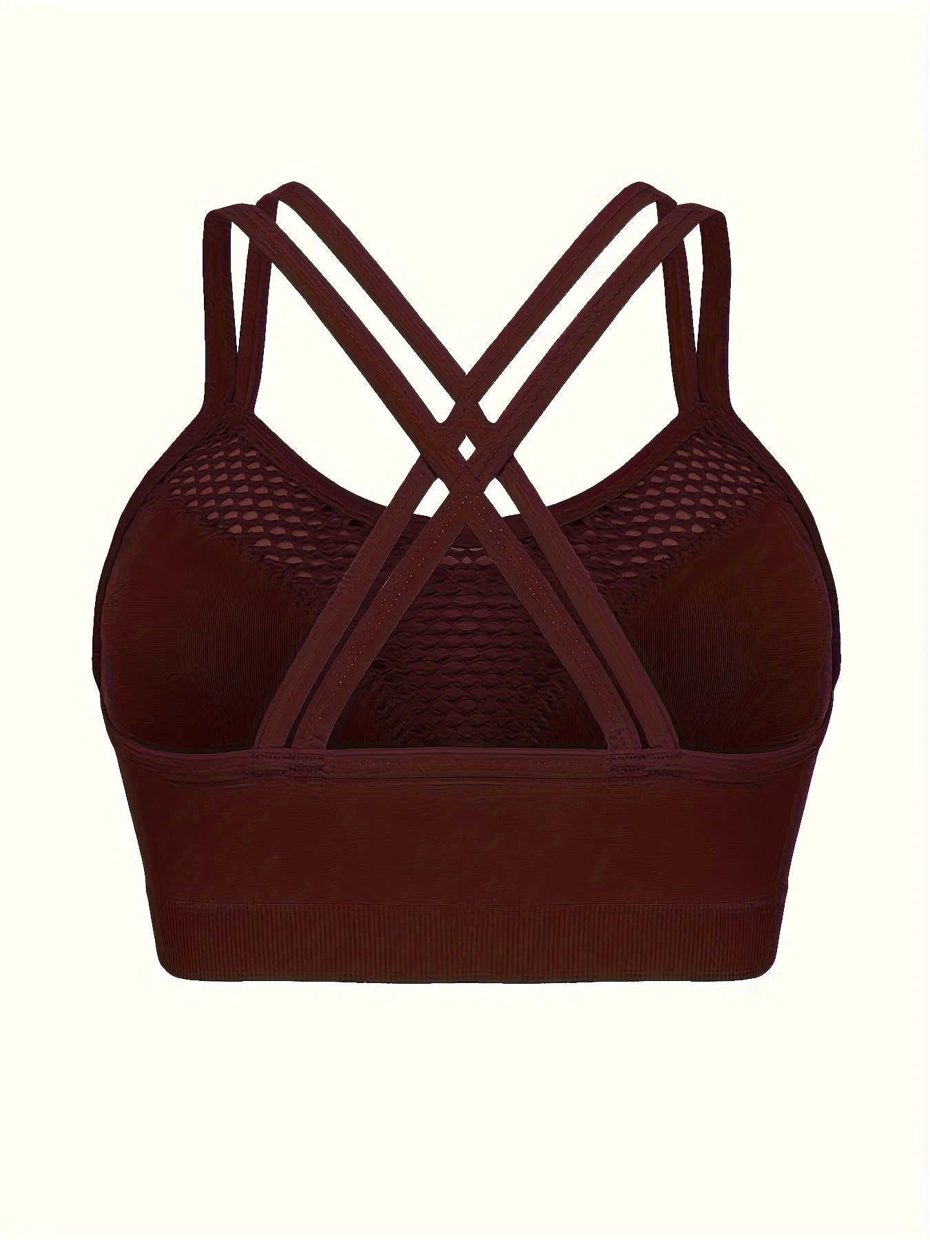 Women's Plus Size Seamless Wireless Sports Bra 3 Pack Breathable Hollow Design