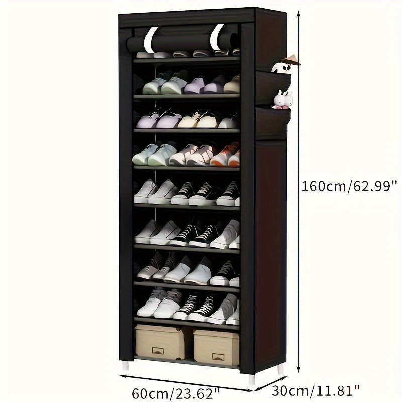 Multi-Layer Shoe Rack with Large Capacity Dust-Proof Storage Organizer for Bedroom Dorm Office