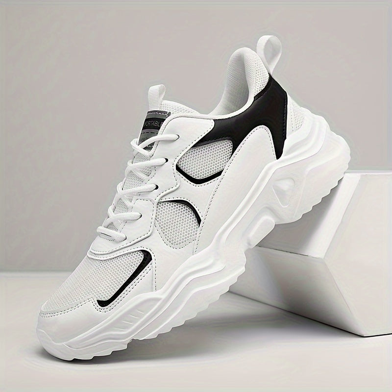 Men's Breathable Mesh Lace-Up Casual Sneakers for Sports