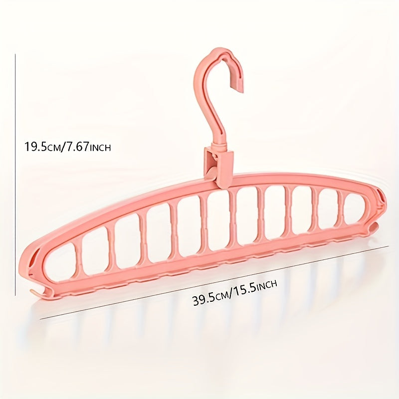 Foldable Plastic Clothes Hanger Heavy Duty Space Saving Wardrobe Organizer for Bedroom Closet