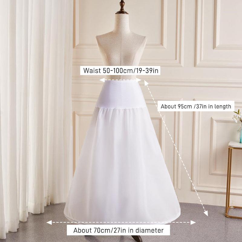 6-Hoop Wedding Dress Petticoat No Tulle Hand Washable Polyester Formal Wear