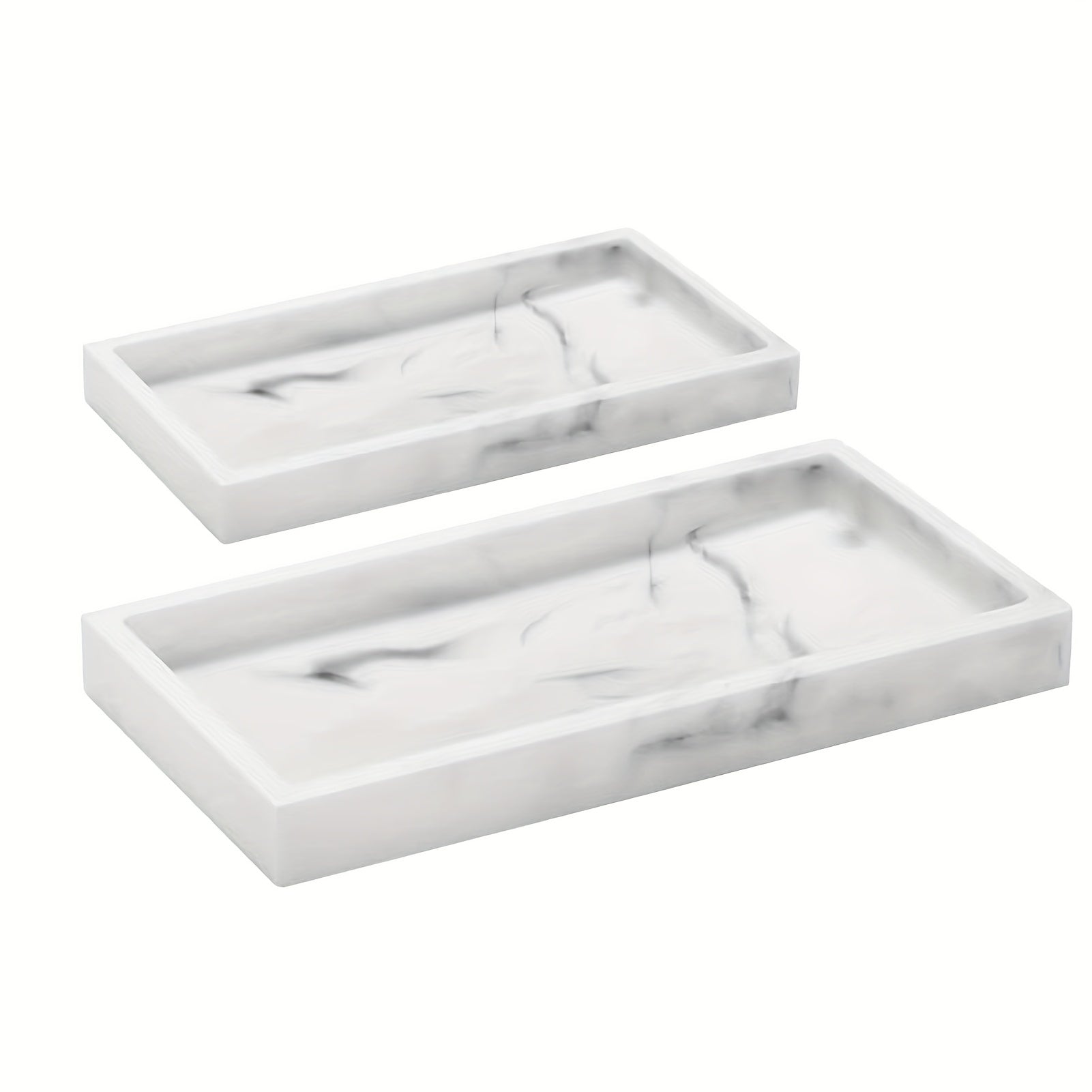 Набор из 2 ударопрочных силиконовых подносов для кухни и ванной