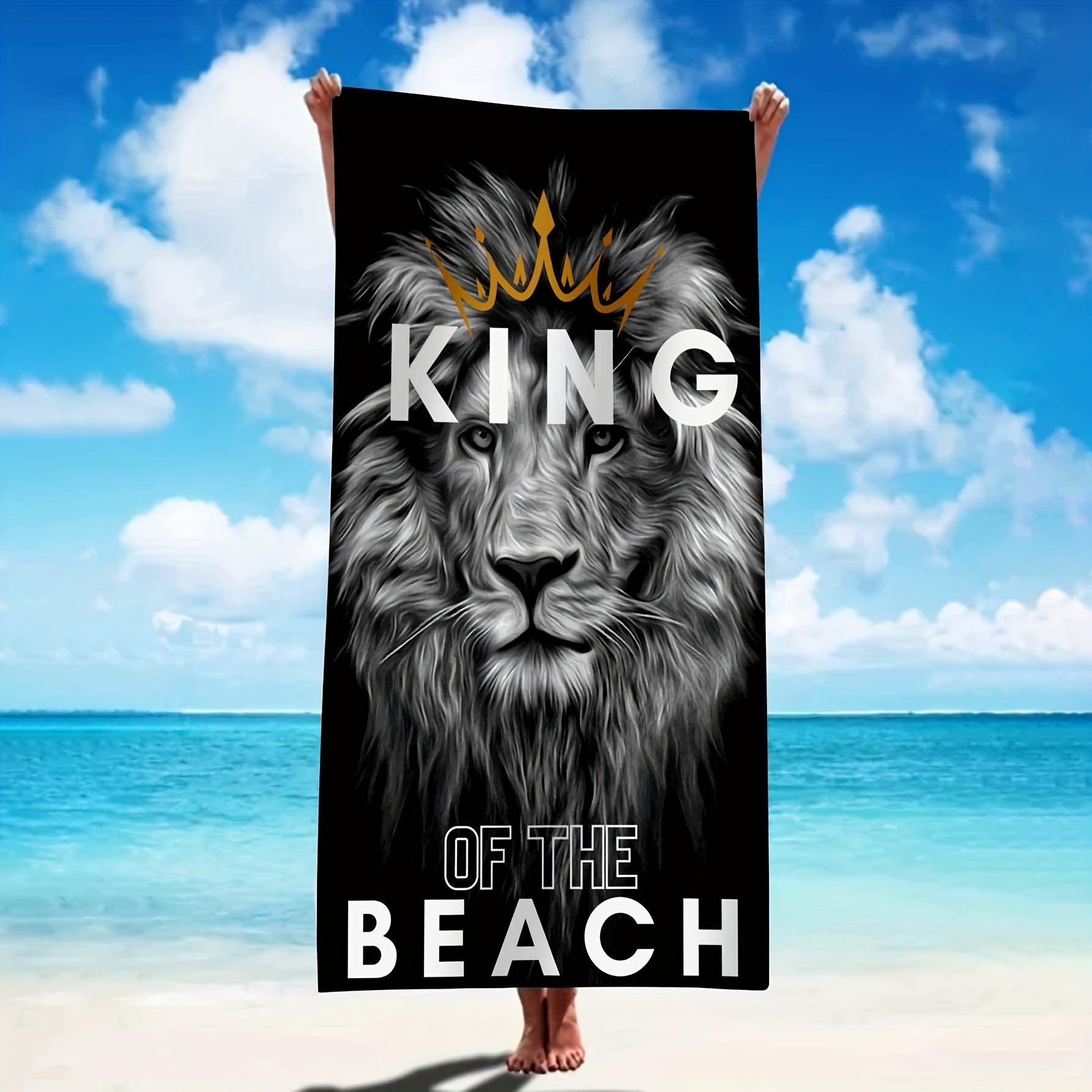 Oversized Microfiber Beach Towel 149.86cm x 73.66cm Sun Protection Windproof for Beach Pool Travel