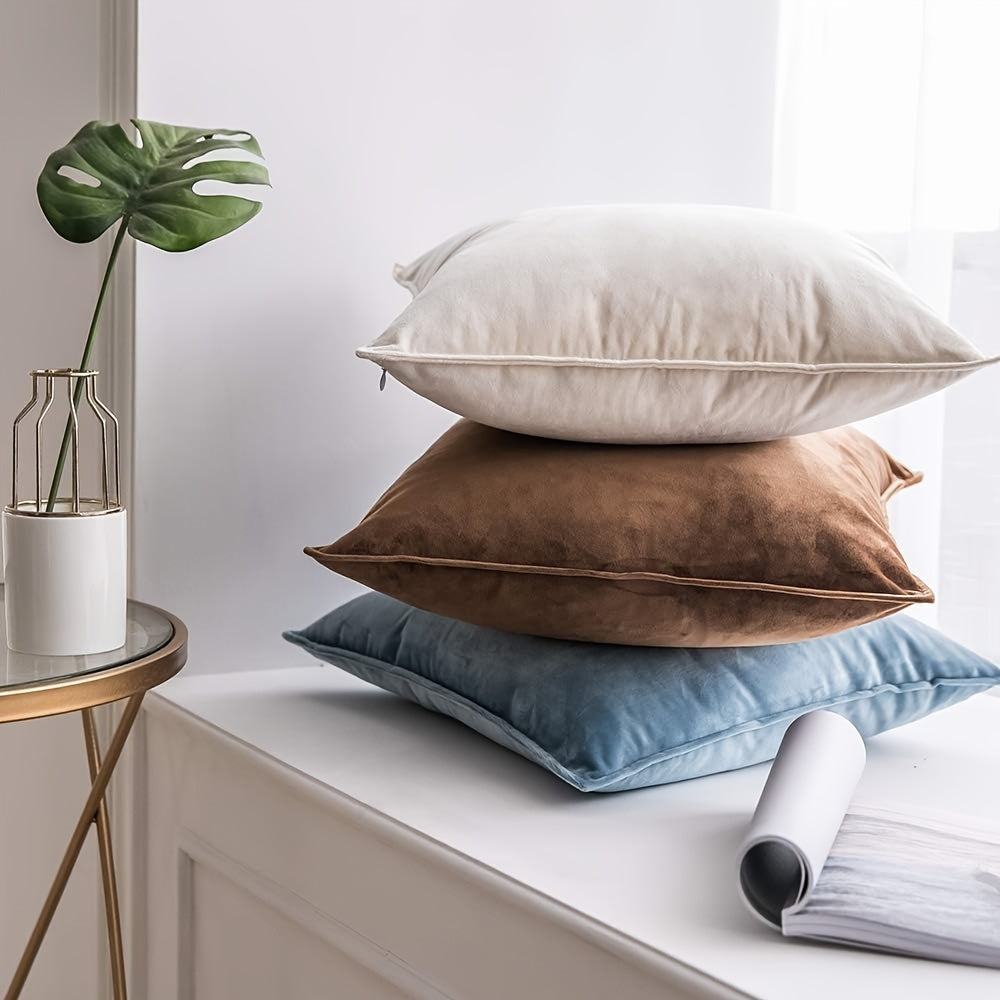Набор из 2 мягких бархатных наволочек для подушек для дивана, спальни, автомобиля - вставка для подушки не включена