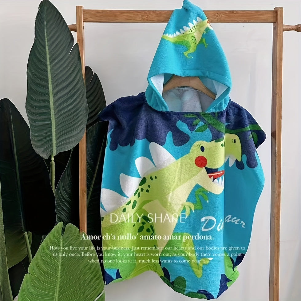 Toalla de baño para niños de microfibra con diseño de dibujos animados, de secado rápido y fácil de limpiar