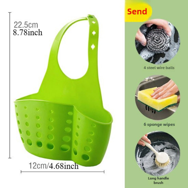 Synthetic Resin Sink Drain Rack Kit for Kitchen Organization and Pool Supplies