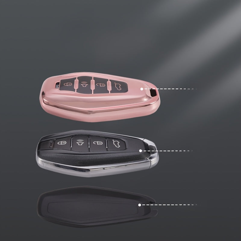 Car Key Fob Cover TPU Durable Stylish Shell with Emblem for SUV