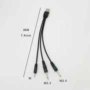 USB 3-in-1 Charging Cable for Vibrating Massage Stick with DC Connectors