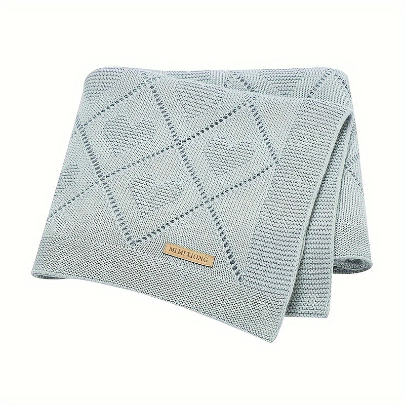 Knitted Hollow Blanket for Air Conditioner and Sofa Covering, Cozy Hugging Wrap