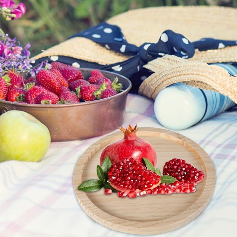 Подставка для подлокотника дивана из бамбука: круглый раскладной боковой столик, переносной деревянный столик под телевизор и подставка для напитков на Рождество и Хэллоуин, идеально подходит для использования в любое время года