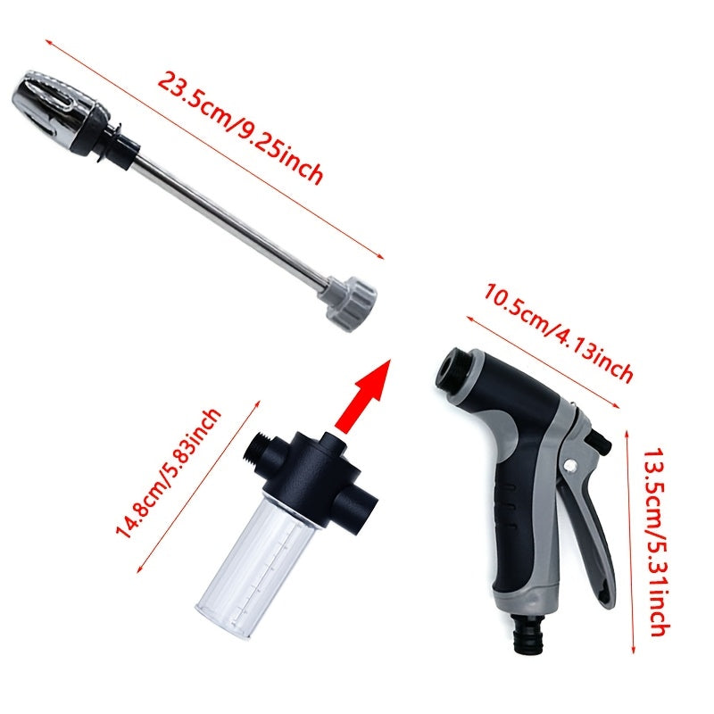 Pistola de agua de plástico duradera para lavado de autos a alta presión y riego de jardín