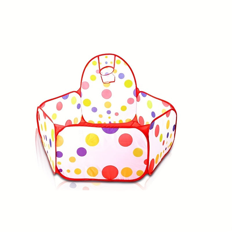 Piscina de bolas de océano para niños con juguete de baloncesto para niños de 2 años en adelante, 0.9m, poliéster, colores mezclados