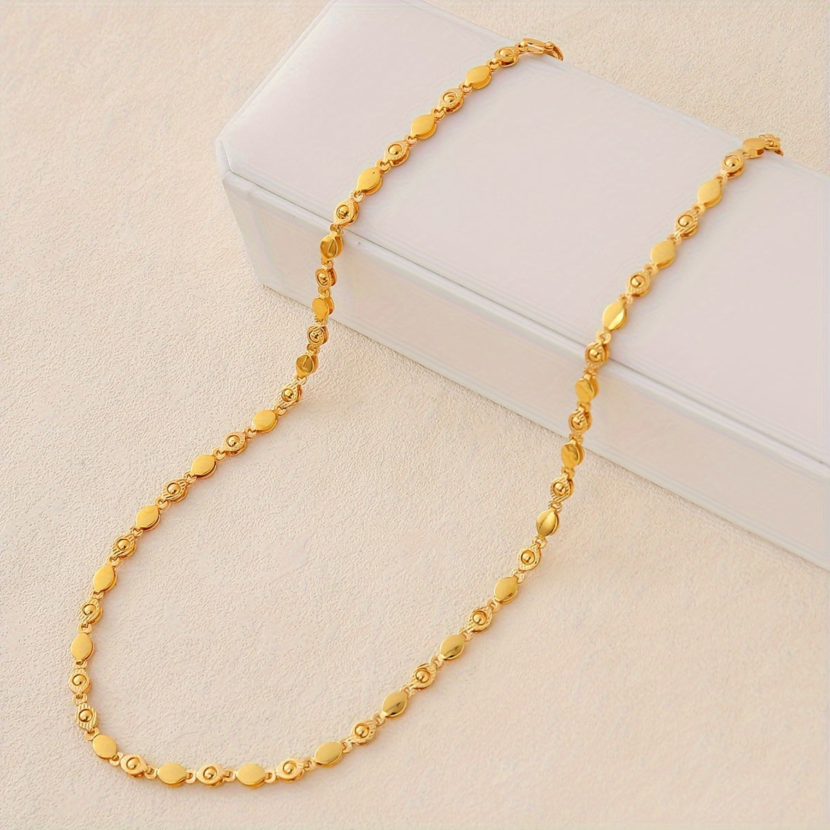 Vintage Style Gold Plated Copper Necklace for Women Wedding Daily Wear