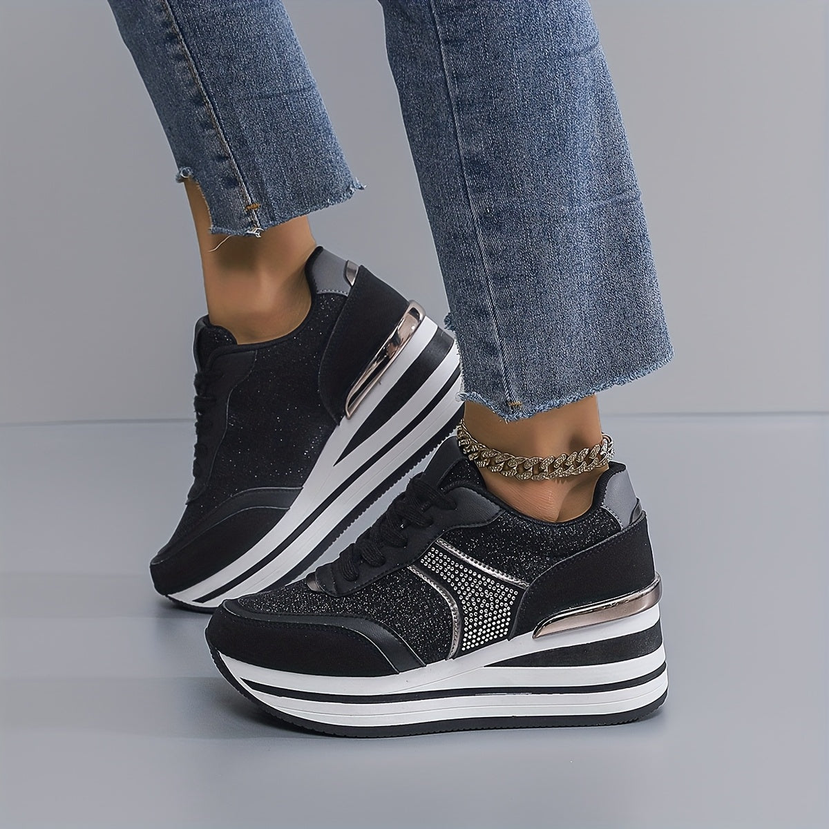 Women's Mesh Casual Sneakers With Thick Soles All-Season Breathable