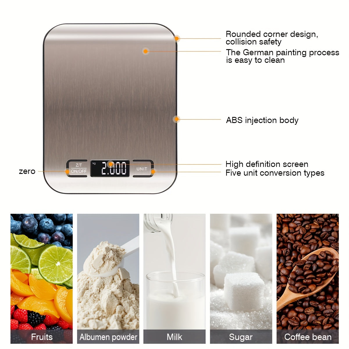 Цифровые 5 кг прецизионные весы из пластика промышленный баланс с режимом беззарядки