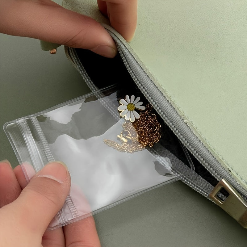 Прозрачные пакеты Ziplock из PVC, упаковка 50 или 100 штук, для упаковки украшений, защиты от пыли и окисления