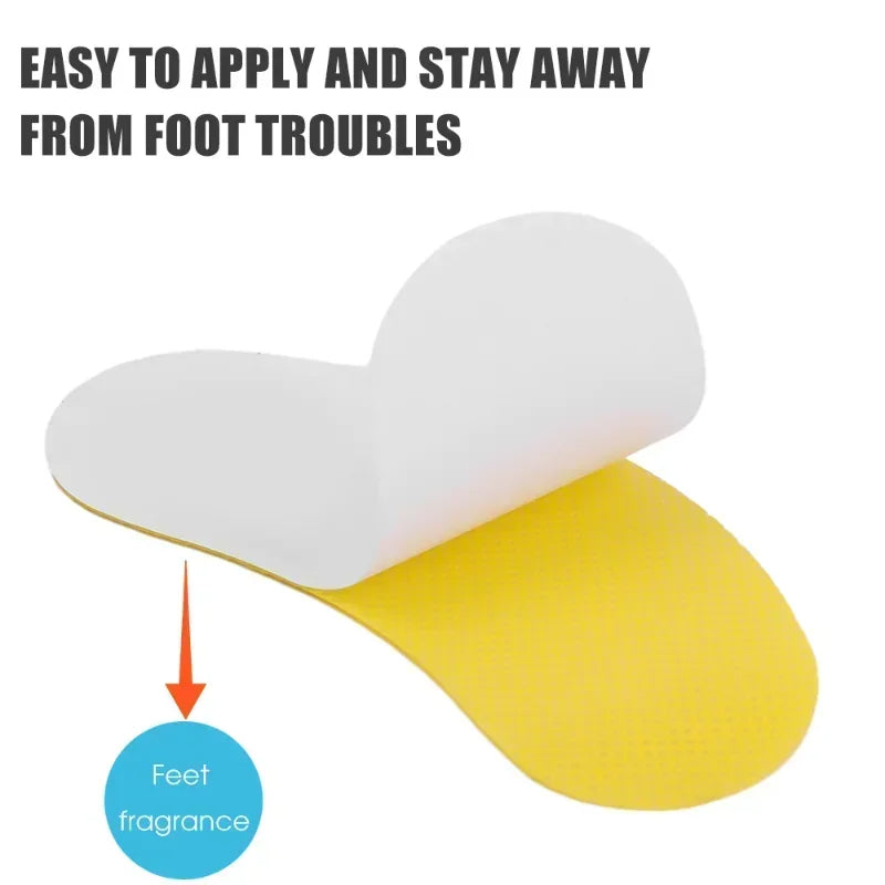 Unisex Foot Deodorant Stickers Lemon Odor Absorbing Insole Pads 10-50pcs