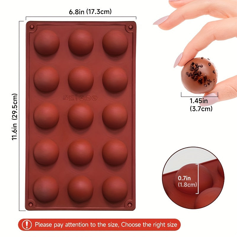 Semi Sphere Silicone Mold for Chocolate, Fat Bombs, Cake, Jelly, Dome Mousse 70mm