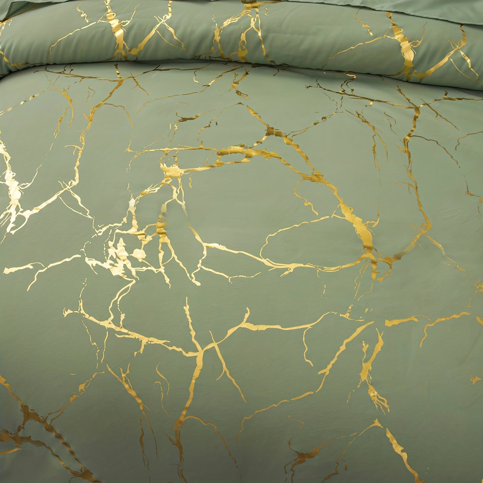 Elegant Marble Pattern Bedding Set in Pink Gray Green Blue Purple Washable Ultra-fine Fiber Duvet Cover 2-3 Piece