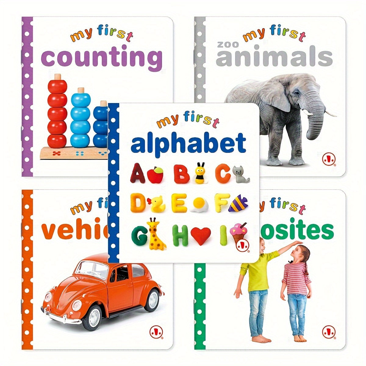 Set of 10 Children's Object Recognition Books in English with Apple Covers