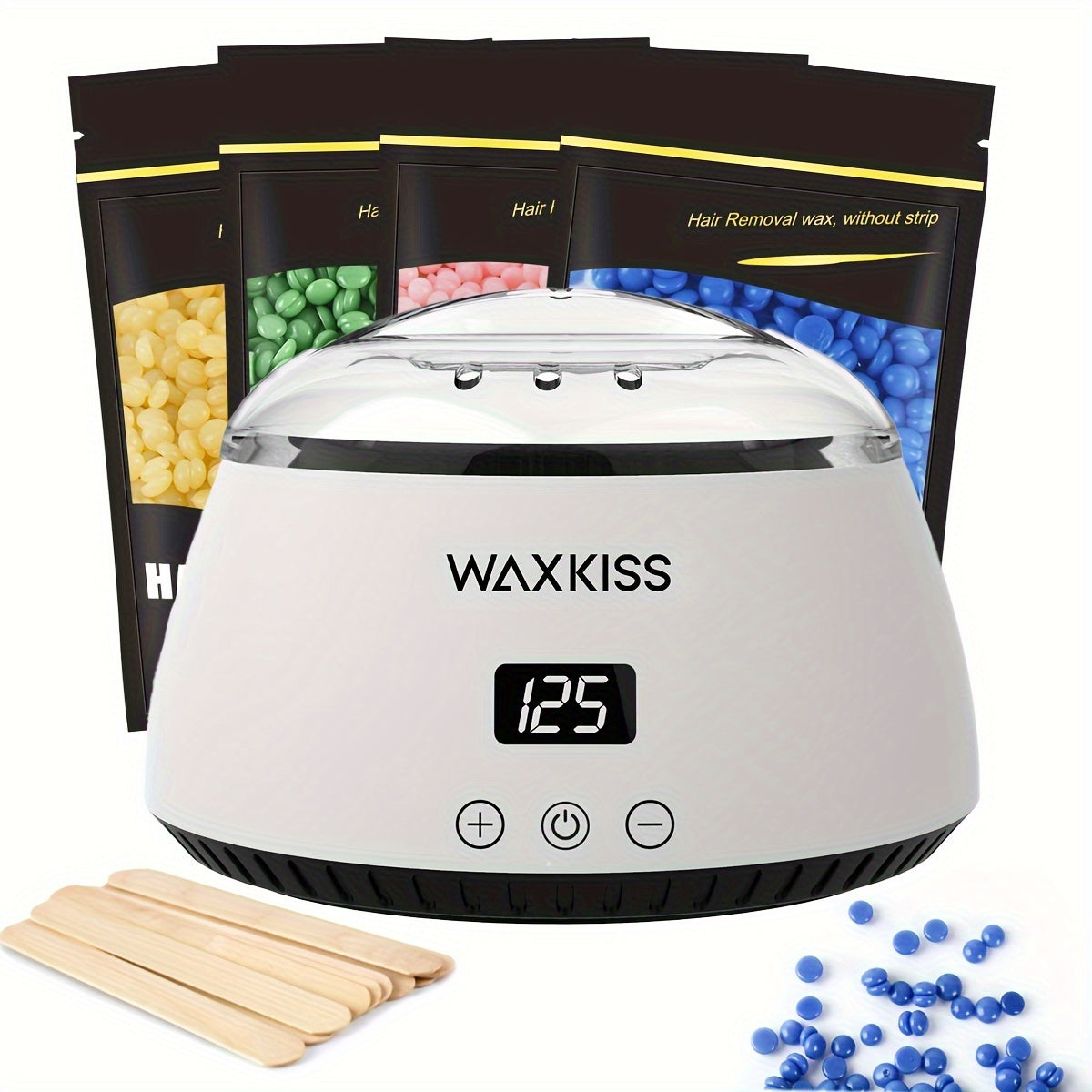 Depiladora de cera unisex de 500ml con control táctil inteligente para eliminación de vello en todo el cuerpo