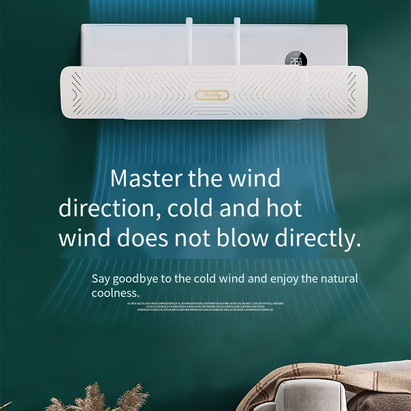 Adjustable Air Conditioner Wind Deflector for Home and Office, Energy Saving Vent Cover