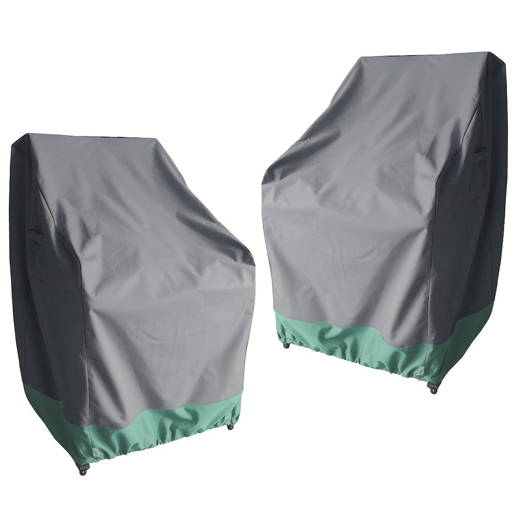 Outdoor Fabric High Back Chair Covers Set of 2
