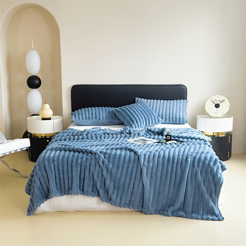 Baby Blanket Made of Rabbit Fur Flannel and Milk Velvet for Newborns