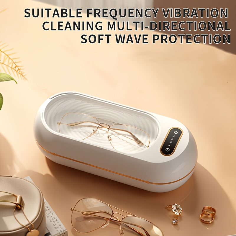 Portativ Soundwave texnologiyasi Zargarlik va Tish tozalagich 3 ta vaqt rejimi bilan, USB orqali zaryadlanadigan 36V, nozik Light Beige uchun xavfsiz, turli tish asboblari uchun 360° chuqur tozalash.