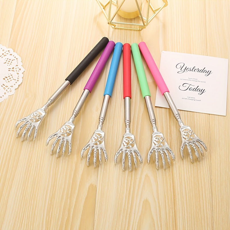 Stainless Steel Retractable Back Scratcher for Itching Relief and Massage