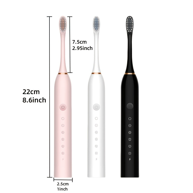 Kattalar uchun Elektr tish cho'tkasi 6 ta rejim Yumshoq cho'tkalar Tishlarni oqartirish Qayta zaryadlanadigan 2 ta paket