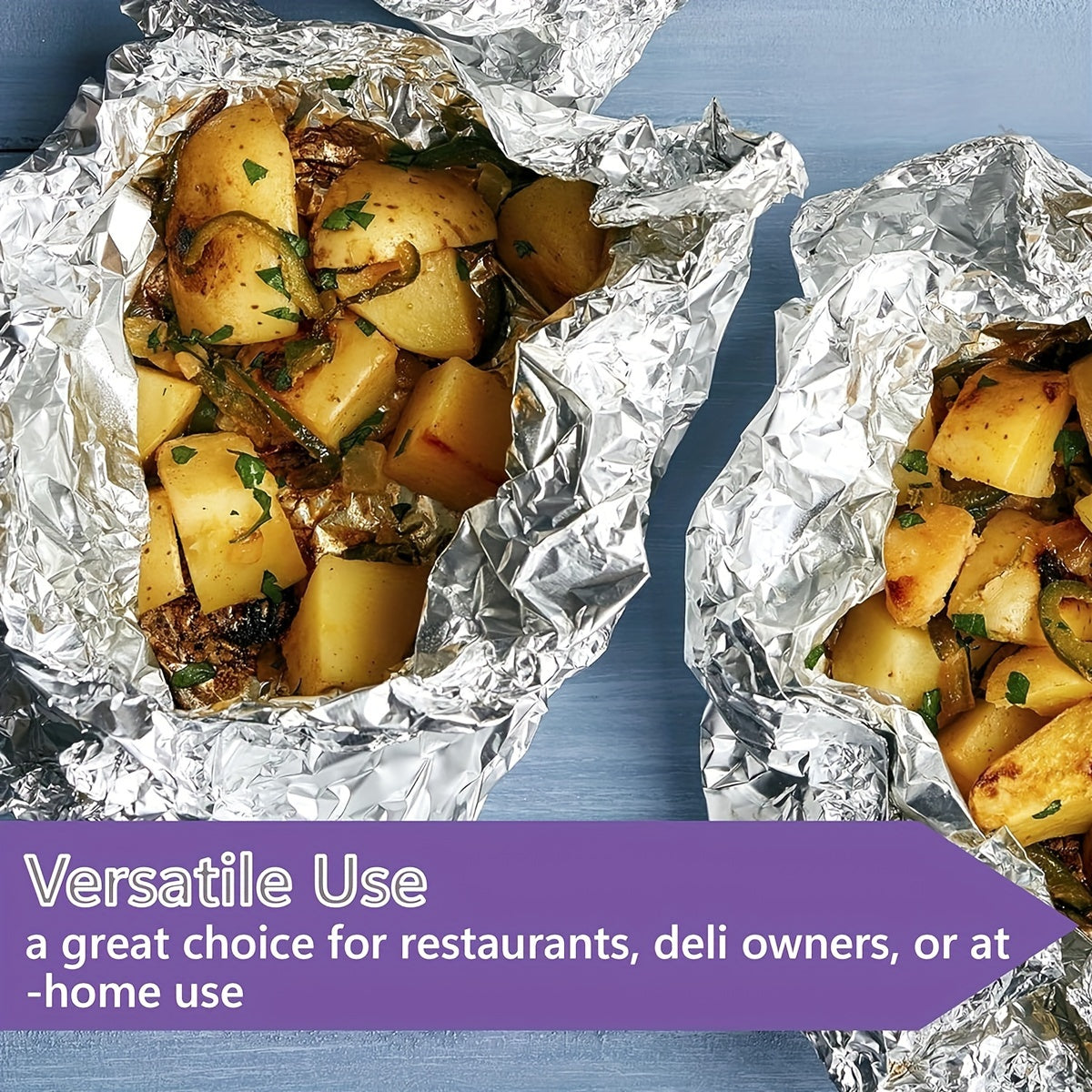 Pre-Cut Aluminum Foil Sheets 9x10.75 Inches, Food Wrap, Grilling, Freezing