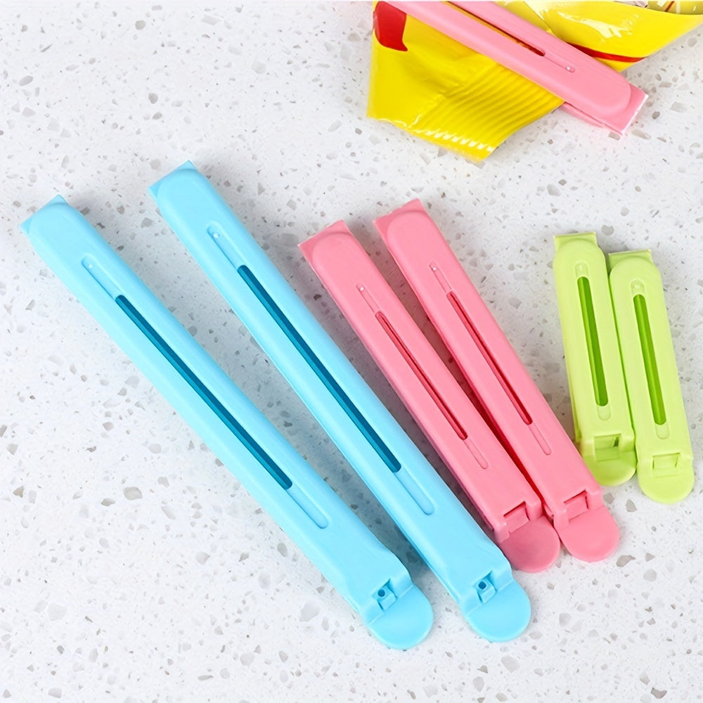 12-Piece Colorful Plastic Food Sealing Clips Set Airtight Seal Kitchen Organization