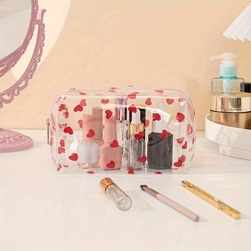 Bolsa organizadora de cosméticos de PVC impermeable de gran capacidad, unisex, portátil y de almacenamiento