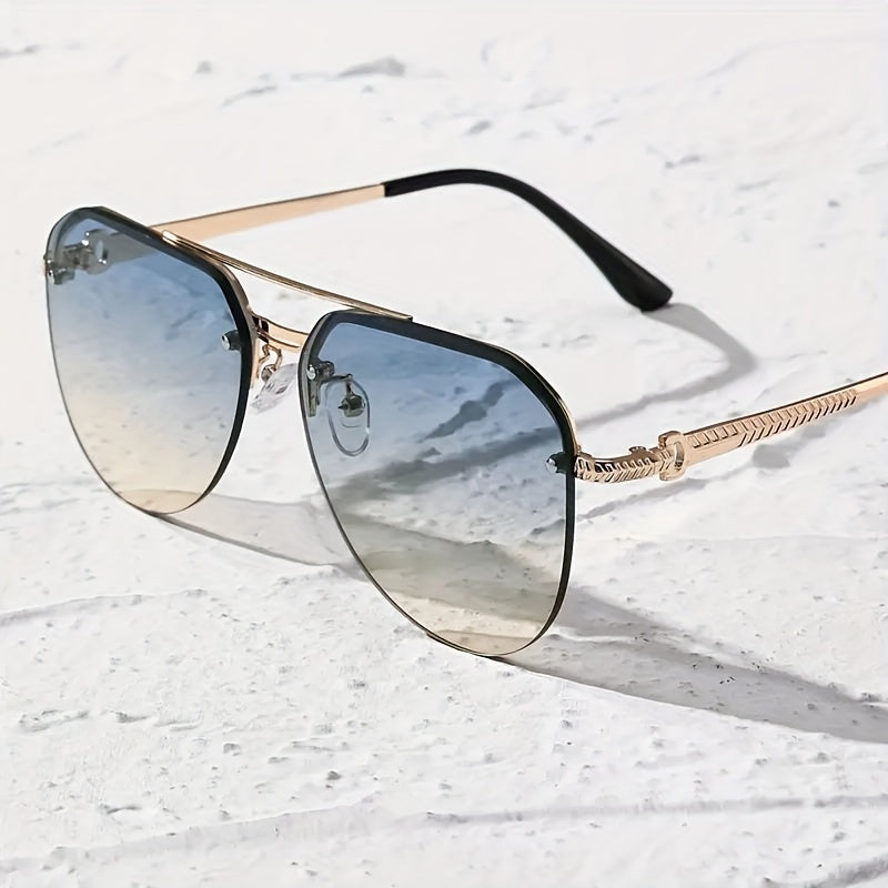 Винтажные очки с полукаркасом из нержавеющей стали для вождения и чтения