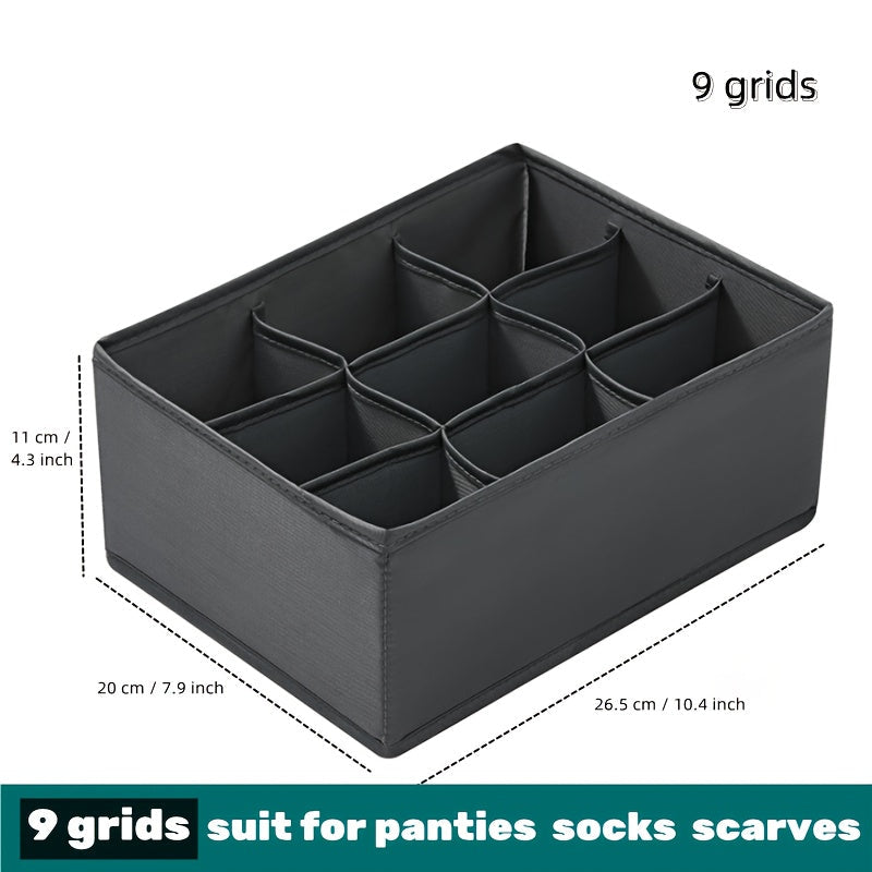 Foldable Multi-grid Drawer Organizer for Bras Socks Clothes Space-saving Storage