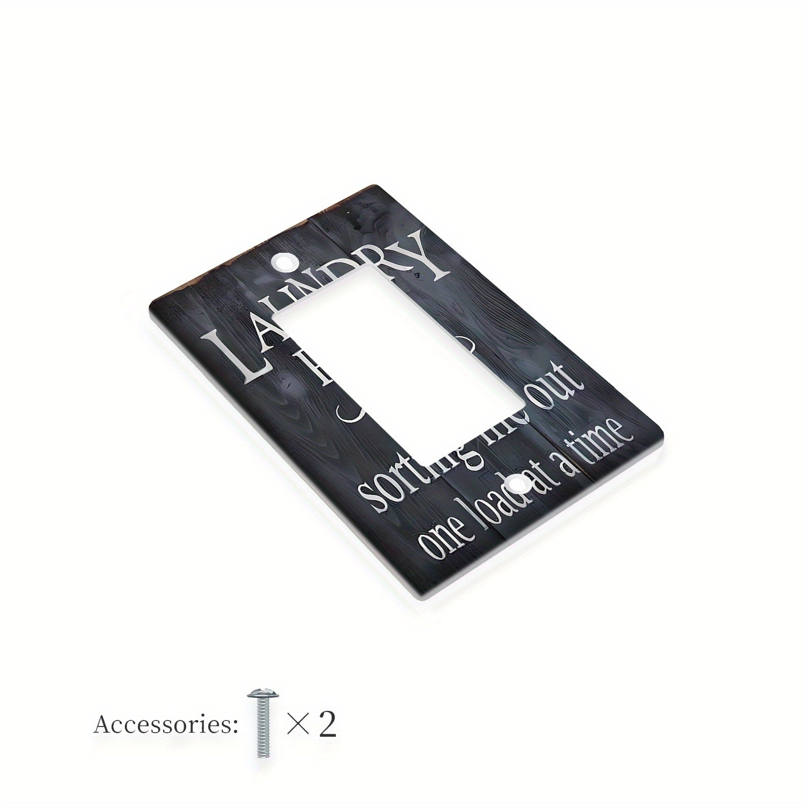 Laundry Theme Light Switch Cover Indoor Outdoor Bedroom Kitchen Bathroom Pack of 1