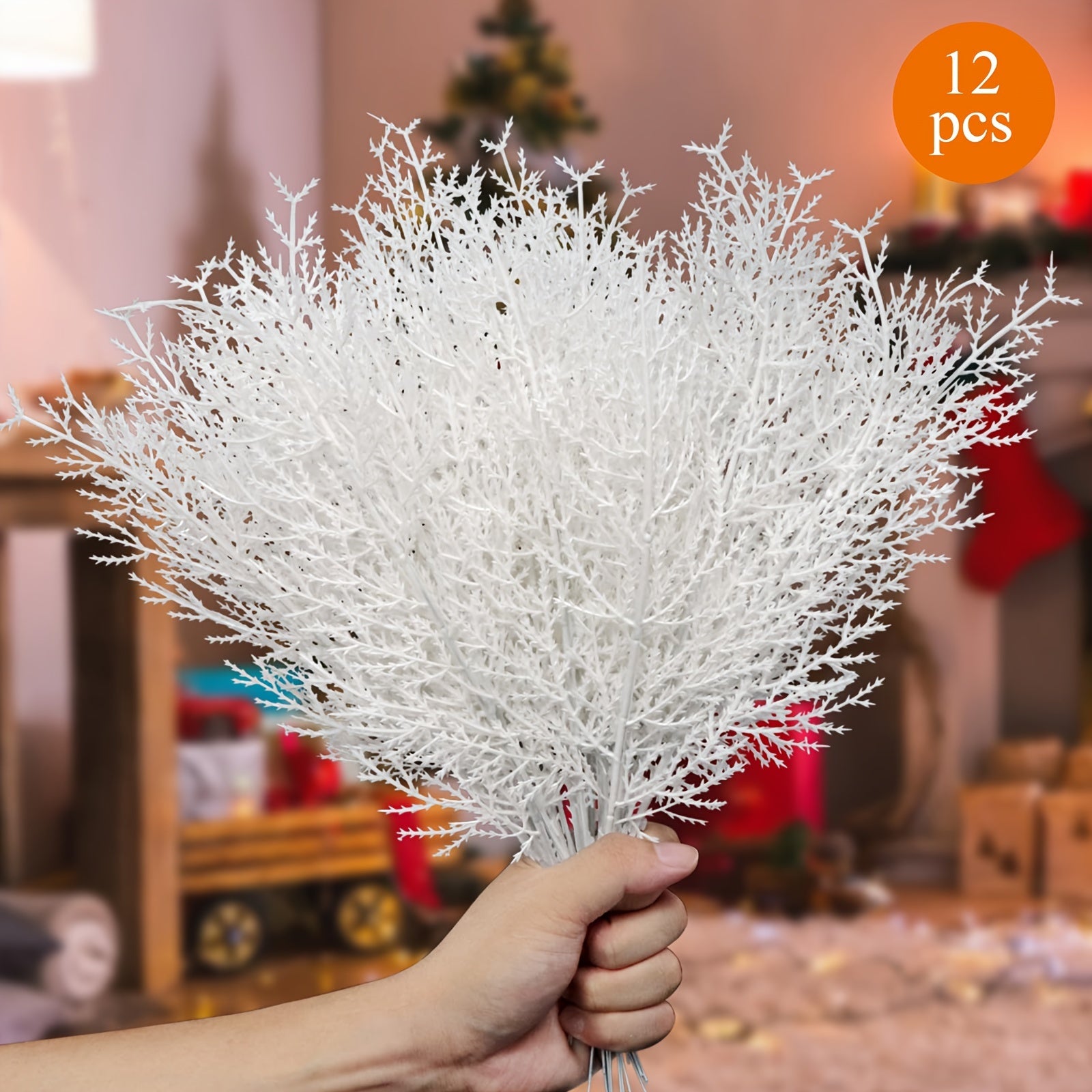 White Pine Branches for Christmas Decor No Electricity or Batteries Seasonal Floral Arrangements