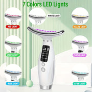 Rechargeable Lithium Polymer Facial and Neck Massager with Heating and Vibrating Functions