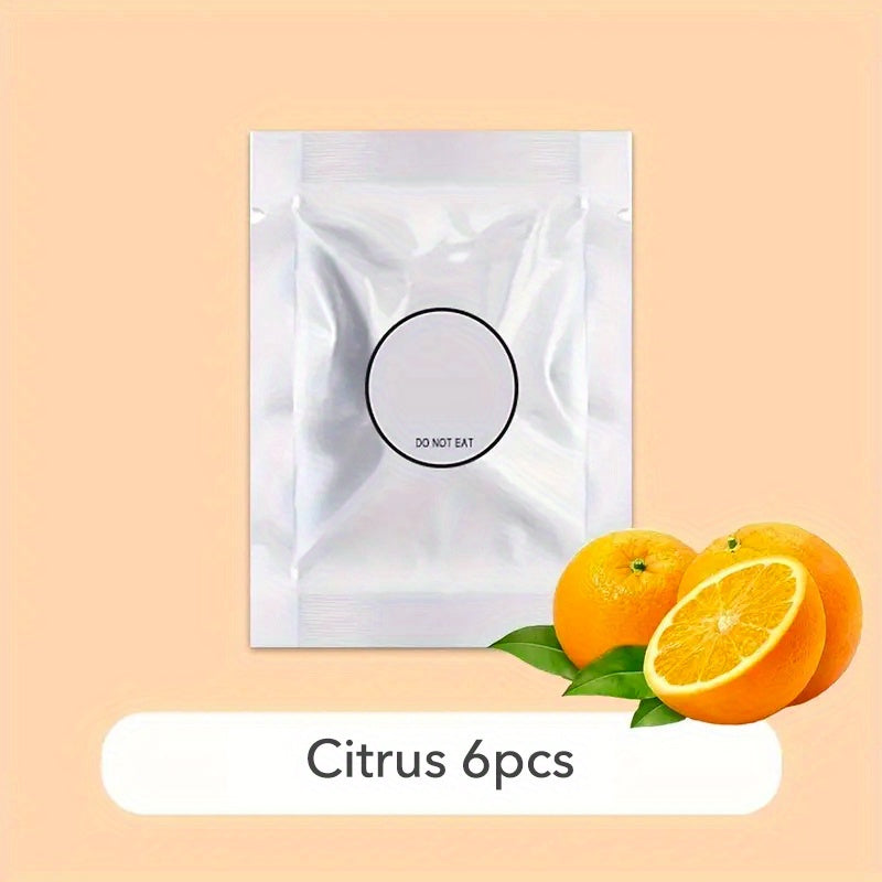 6pcs Car Fragrance Tablets Scented Air Vent Freshener Long-Lasting Aroma