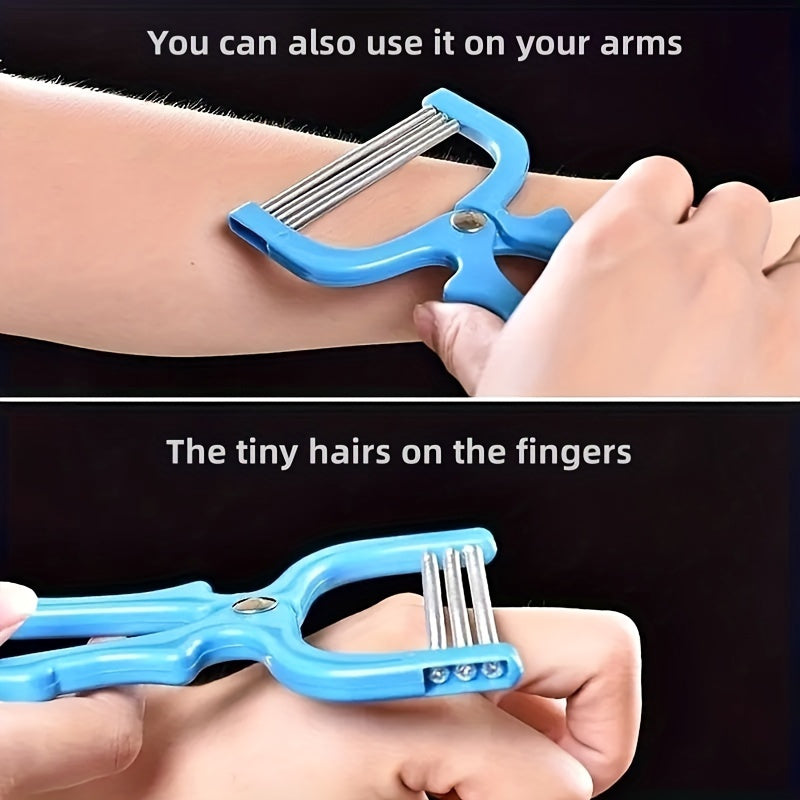 Женский механический эпилятор для лица с пружиной, 1/2 шт., водонепроницаемый, ручной инструмент