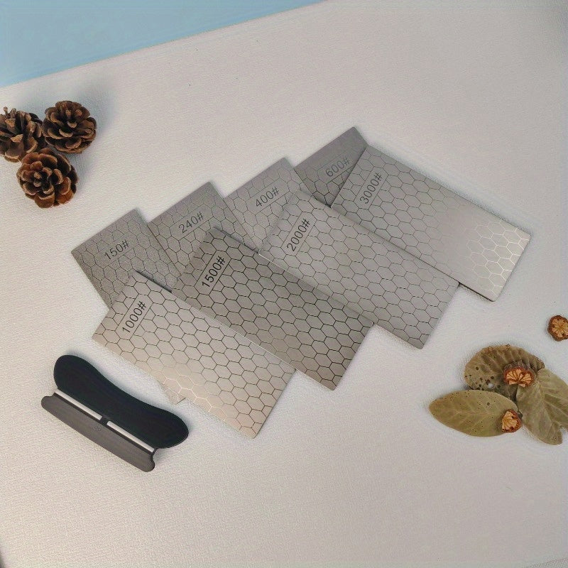 Oshxona pichog'ini sharpen qilish to'plami, olmos bilan qirqish pad va tormozsiz asos bilan