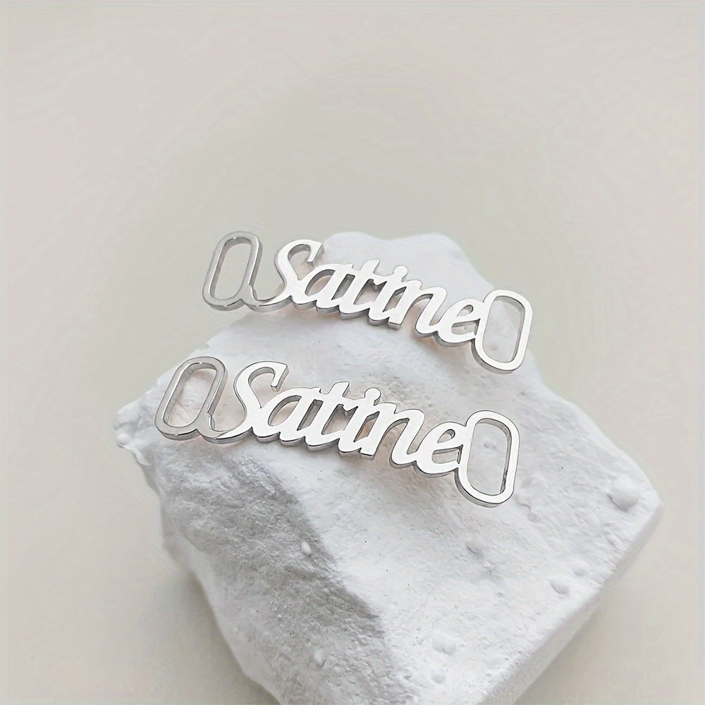 Unisex Stainless Steel Name Shoe Charms Custom Letter Shoe Buckle Accessories