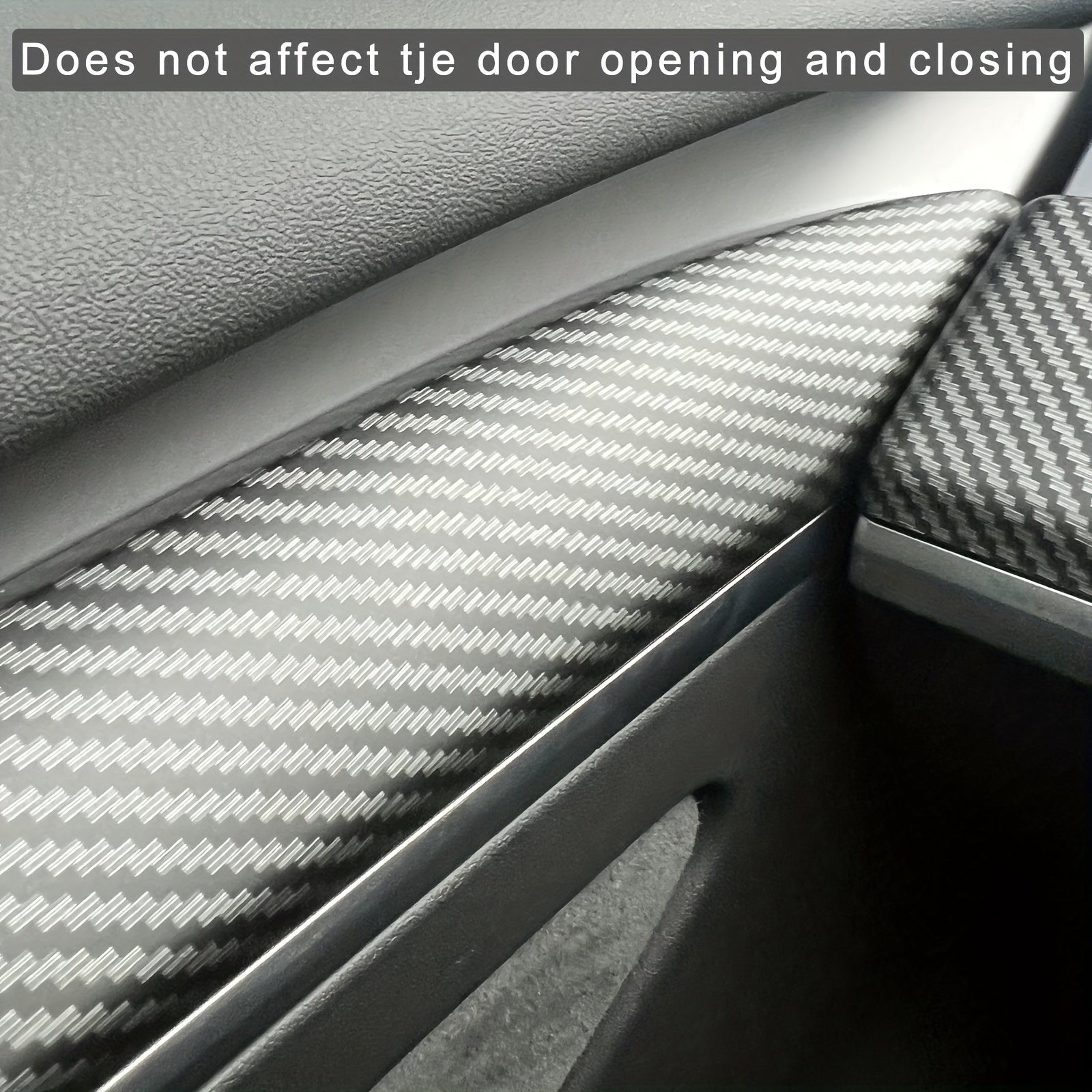 2021-2023 Tesla Model 3 Y Interior Trim Kit Wood Grain ABS Dashboard Door Set