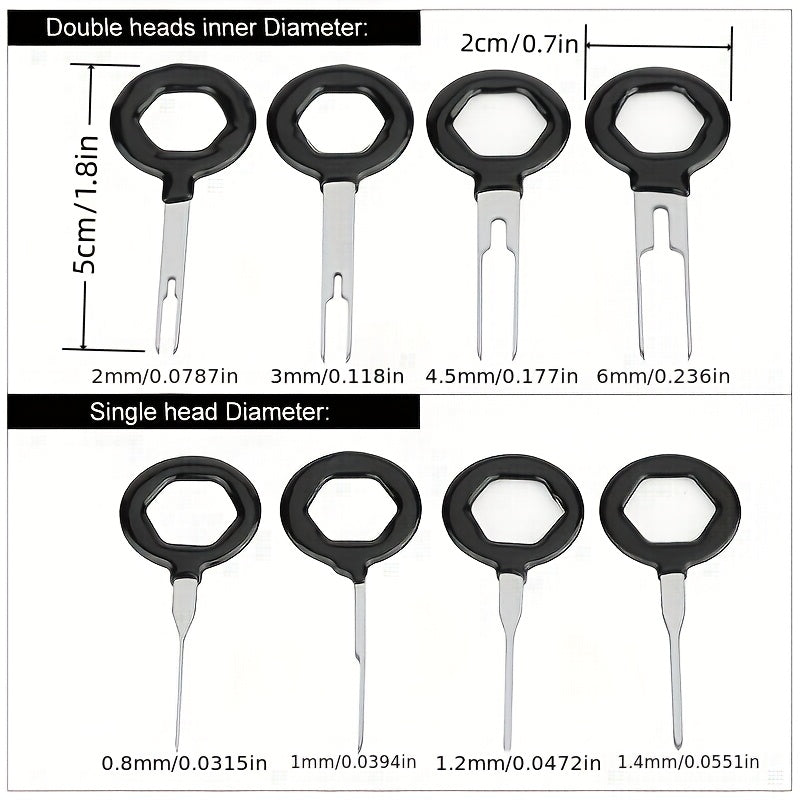 18 dona Avtomobil simi simi terminalini chiqarish uchun asboblar to'plami, po'lat ulanish pinini chiqaruvchi