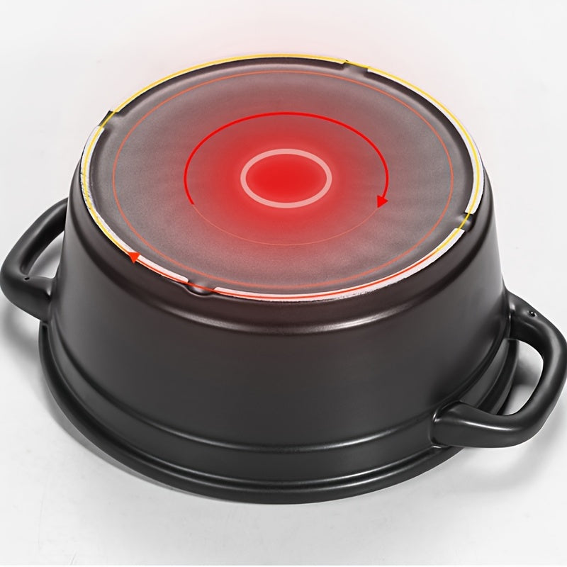 Enamel Ceramic Casserole 2L Dishwasher Safe High Temp Resistant for Stews Soup