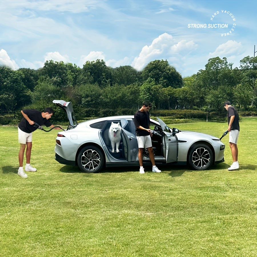 Aspiradora de mano portátil inalámbrica recargable por USB con succión potente y accesorios