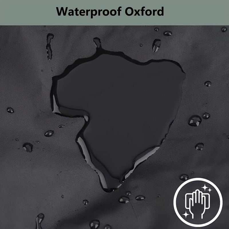 600D Oxford Fabric Waterproof Patio Furniture Cover for Rectangular Tables and Couches Black All-Season Weatherproof