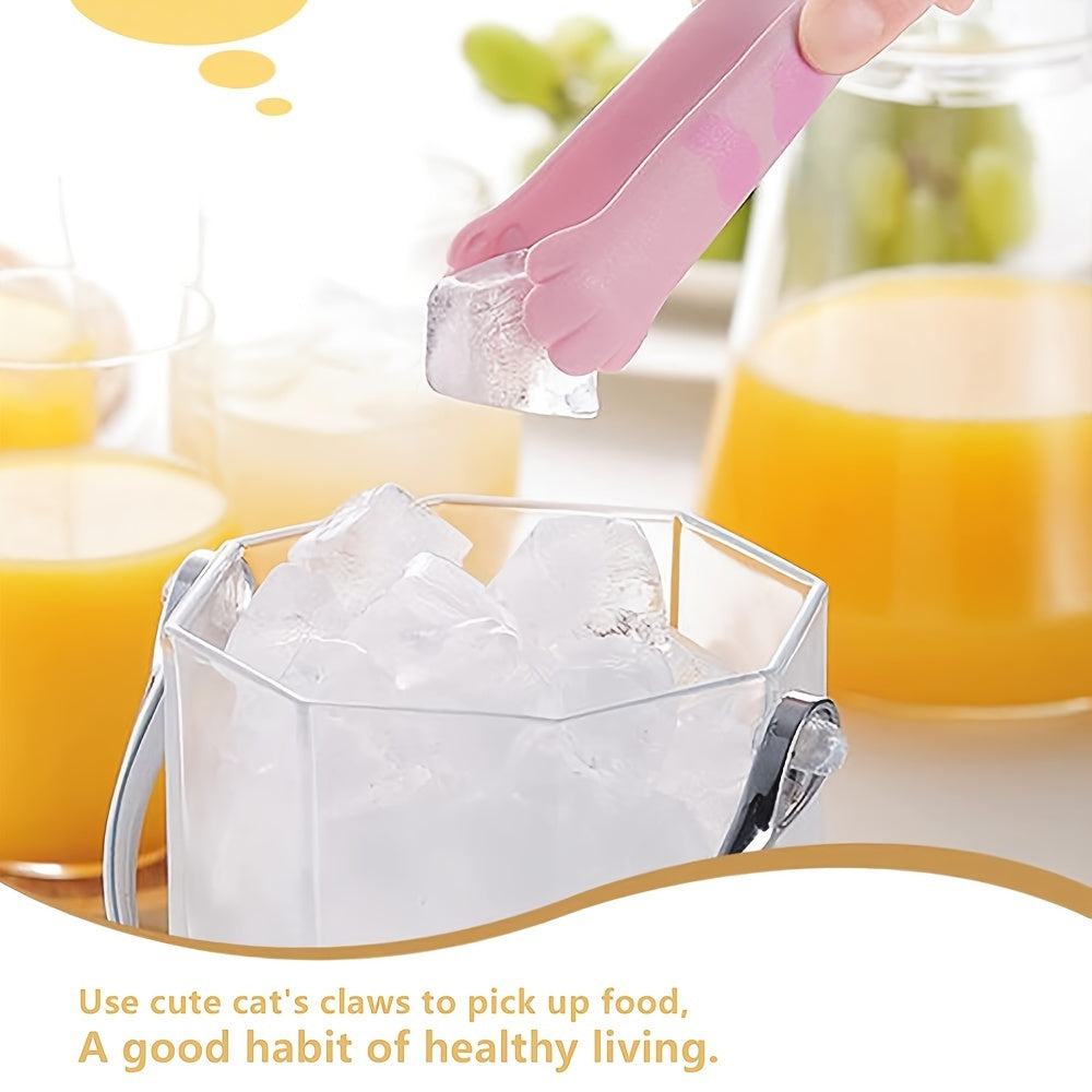 Stainless Steel Cat Paw Shaped Kitchen Tongs for Cooking and Serving